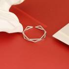 Geometric Sterling Silver Open Ring 1 Pc - Geometric & Cutout Ring - One Size
