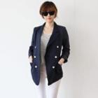 Double-breasted Linen Blazer