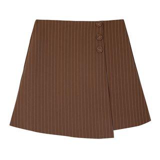 Striped Layered A-line Skirt