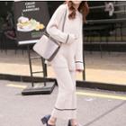 Set: Striped Sweater + Wide Leg Pants