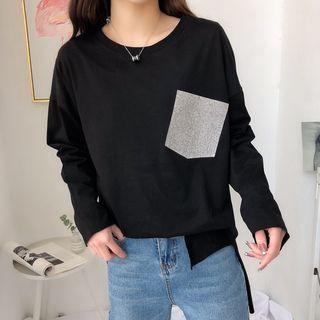 Long-sleeve Rhinestone T-shirt