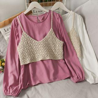 Crewneck Plain Top / Knit Vest