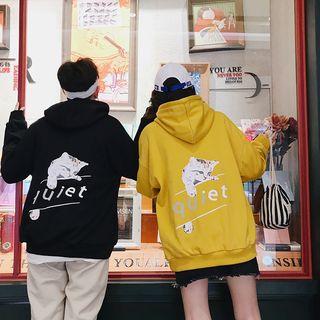 Couple Matching Embroidered Hooded Sweatshirt