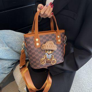 Bear Print Bucket Bag