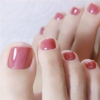 Plain Faux Toe Nail Tips J-09 - Pink - One Size