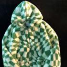 Long-sleeve Plaid Fleece Zip Jacket