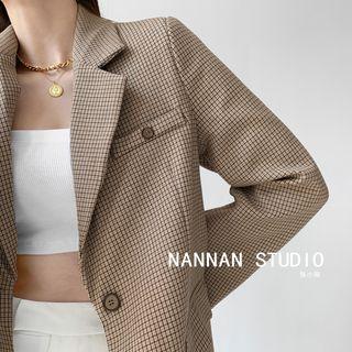Gingham Loose Blazer