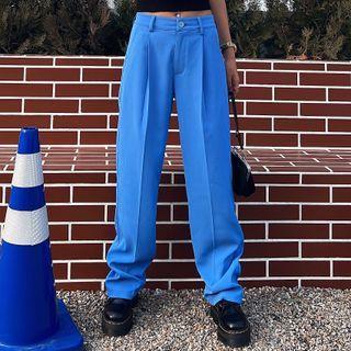 Mid-waist Straight Leg Dress Pants