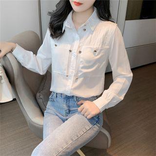 Long Sleeve Pocket Button-up Shirt