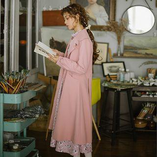 Cherry Single-breasted Midi Coat