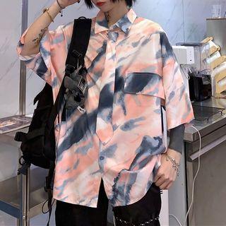 Dye Print 3/4-sleeve Shirt