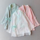 Long-sleeve Mesh Wrap Top