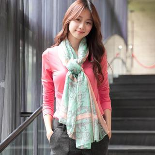 Color-block Paisley-print Scarf