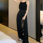 Halter-neck Chained Top / Wide Leg Pants