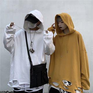 Oversized Ripped Hoodie