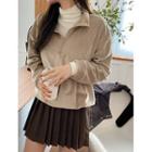 Plus Size Coral-fleece Anorak Pullover