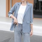 Plain Blazer / Short-sleeve T-shirt / Set