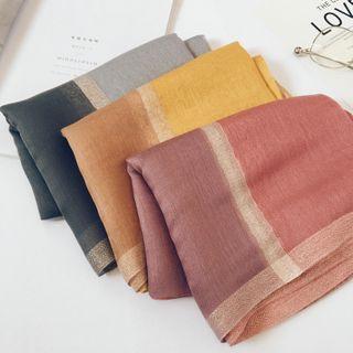Color Panel Silk Scarf