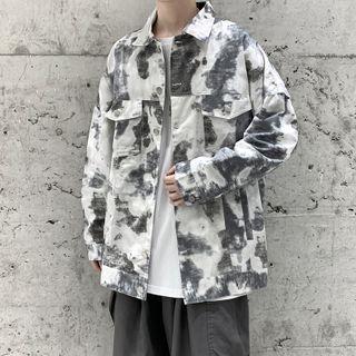 Long-sleeve Tie Dye Cargo Jacket