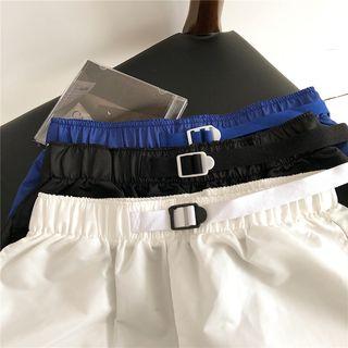 Plain Dual-pocket Shorts