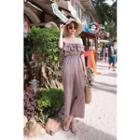 Off-shoulder Frilled-trim Jumpsuit