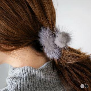 Furry Ball Hair Clamp