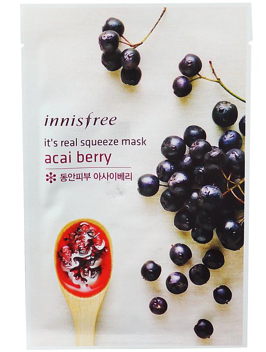 Innisfree - Its Real Squeeze Mask (acai Berry) 5 Pcs