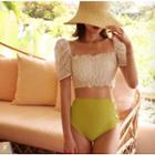 Set: Square Neck Swim Top + Bottom