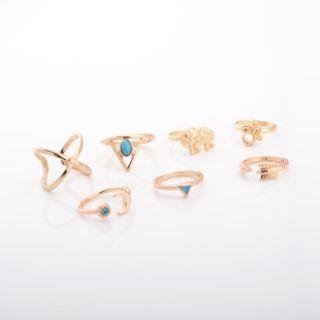 Patterned Ring Set