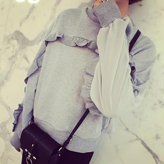 Ruffle Trim Pullover