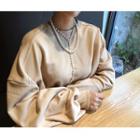 Extra Long-sleeve Oversized Pullover