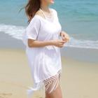 Fringed Cover-up White - One Size