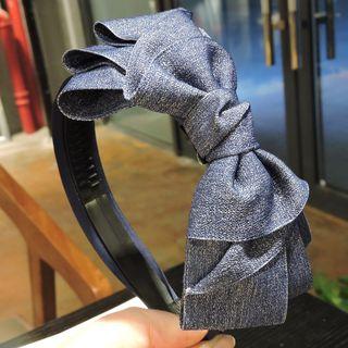 Denim Bow Headband