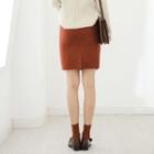 Knit Pencil Mini Skirt