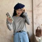 Ribbed Short Tencel T-shirt