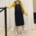 Plain Hooded Sweater Yellow - One Size