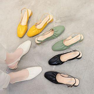 Block Heel Slingback Mules
