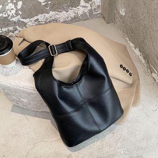 Plain Faux Leather Tote Bag (various Designs)
