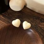 Heart Earring 1 Pair - Off-white - One Size