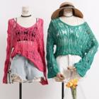 Lightweight Loose-fit Open-knit Top