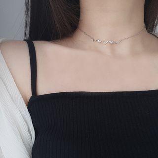 925 Sterling Silver Zigzag Choker As Shown In Figure - One Size