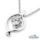 18k White Gold Marquise Shape Pendant With Diamond Solitaire Necklace (16)