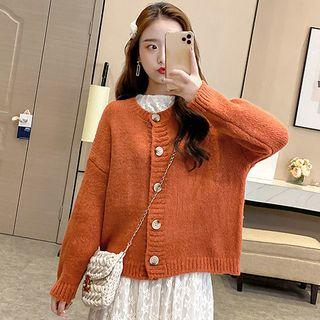Round-neck Long-sleeve Knit Jacket