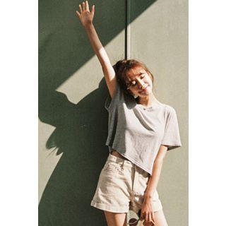 Plain Cotton Short T-shirt