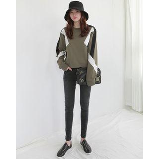 Color-block Cotton Sweatshirt