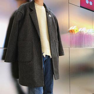 Couple Matching Applique Wool Jacket