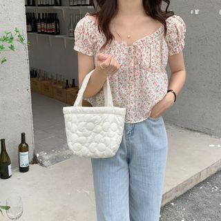 Quilted Canvas Lunch Bag White - One Size
