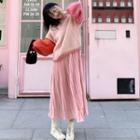 Color Block Sweater / Maxi A-line Dress