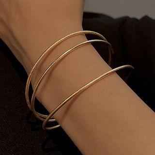Layered Bangle Bangle - 24k Gold - 3 Layers - Gold - One Size