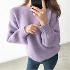 Wool Blend Pastel Tone Sweater